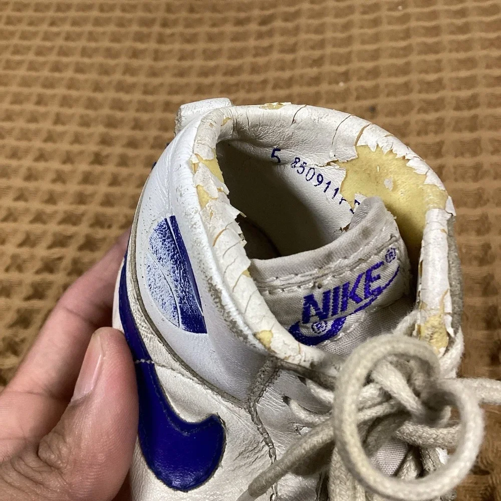 Vtg 1985 NIKE Baby Air Jordan Infantry Sneakers Shoes 850709 PD Sz 5 Blue White